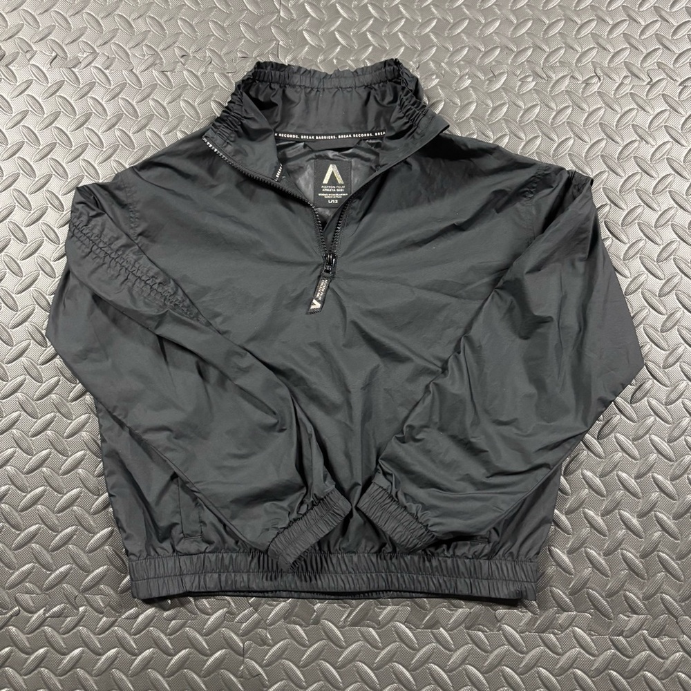 Athleta Girl Allison Felix Black Windbreaker Jacket Youth L 12 - Picture 2 of 12